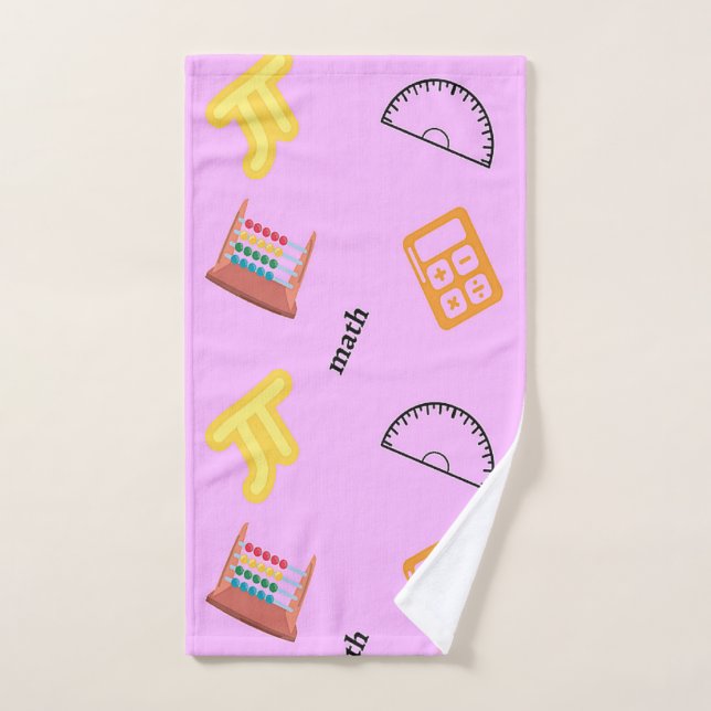 Patrón matemático en rosa (Toalla de mano)