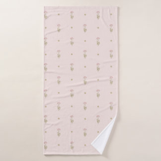 Patrón minimalista de flores silvestres con puntos