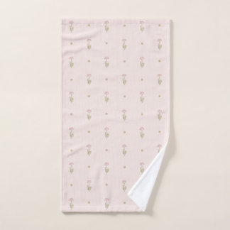 Patrón minimalista de flores silvestres con puntos