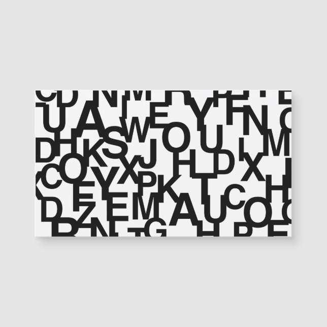 Patrón moderno, abstracto, confuso con letras (Anverso)