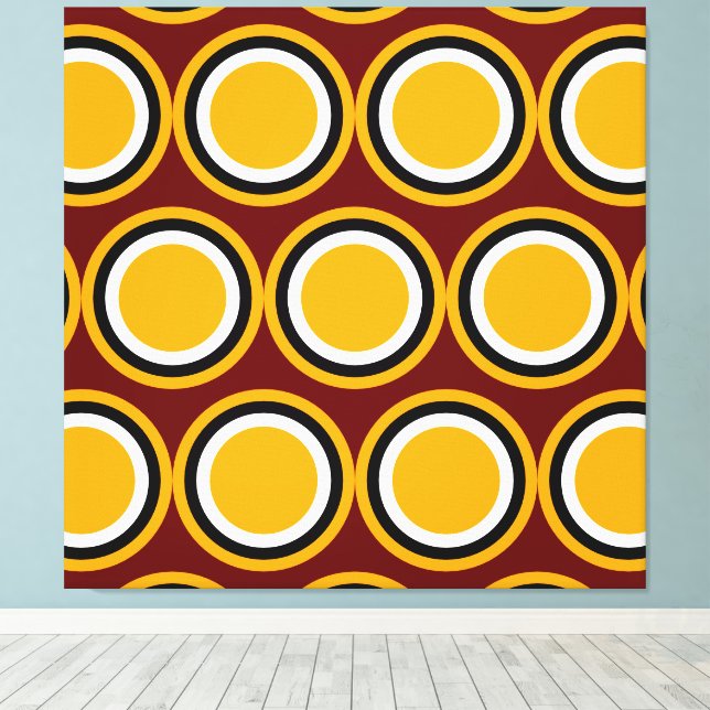 Patrón moderno de arte rojo negro amarillo brillan (Insitu (piso de madera))