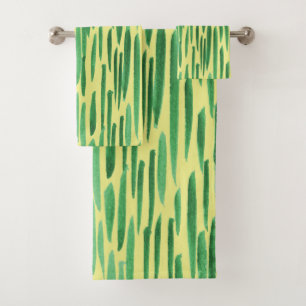 Patrón moderno de bambú Tiki Vibe Verde