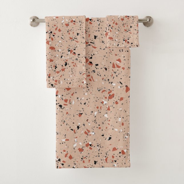 Patrón moderno de impresión Terrazzo rosa (In situ)