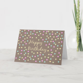 Patrón moderno de puntos Tarjeta de cumpleaños