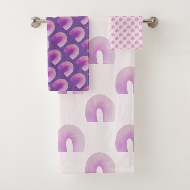 Patrón moderno del arco iris púrpura a mediados de (In situ)