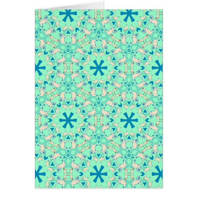 Patrón moderno Pug / Mopsmuster (Frente)