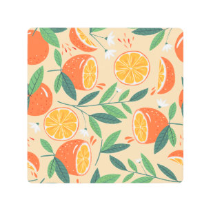 Patrón naranja sin inconvenientes, arte vintage ab