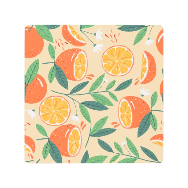 Patrón naranja sin inconvenientes, arte vintage ab (Anverso)