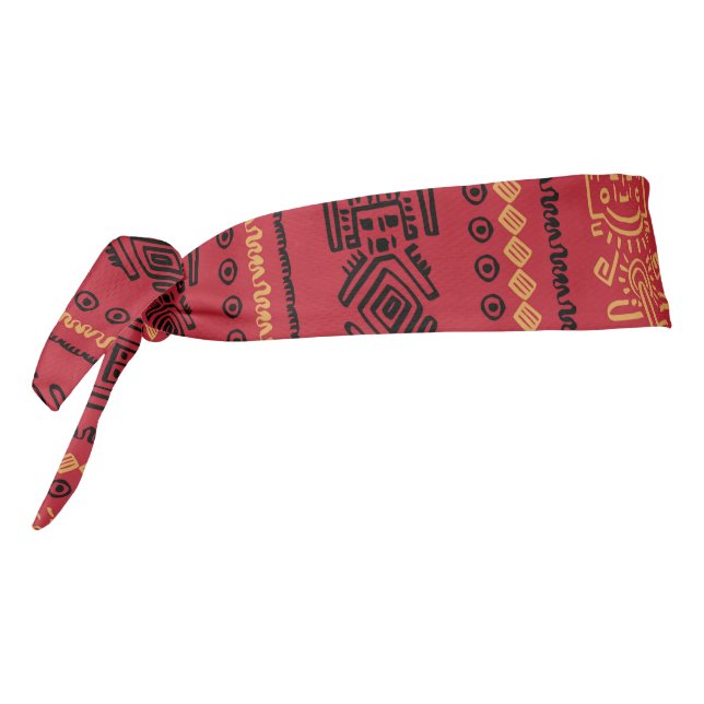 Patrón Nativo Rojo Tribu étnica Boho Cultura (Girar 270)