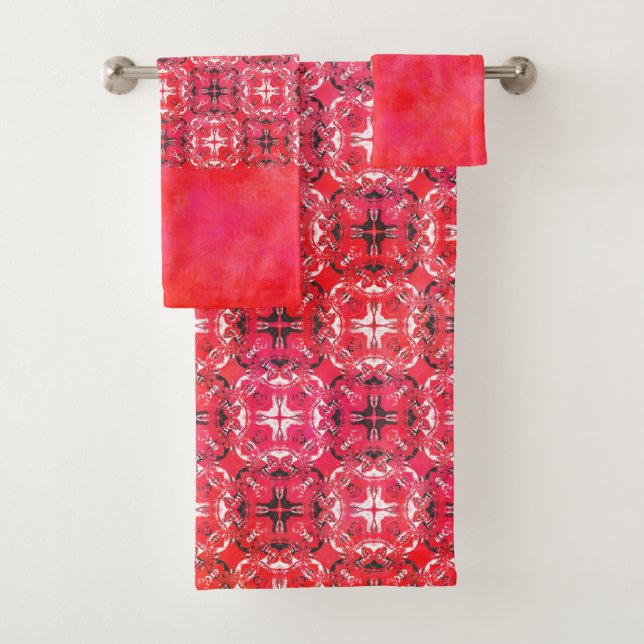 Patrón negro, blanco y rojo controlado (In situ)