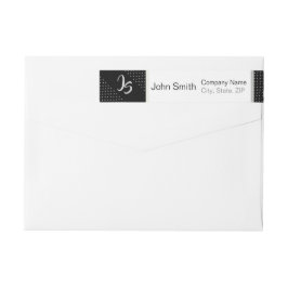 Patrón negro geométrico monograma trendy