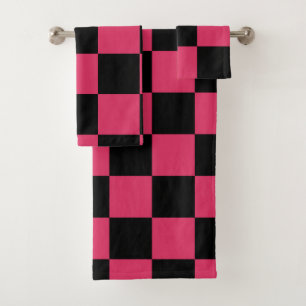 Patrón negro y rosa de cesio
