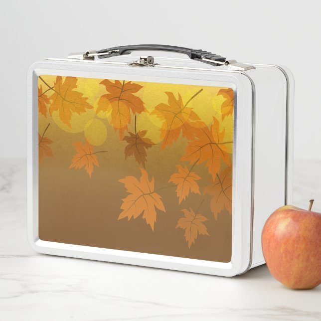 Patrón otoñal con hojas de arce en caída y bokeh (In situ)