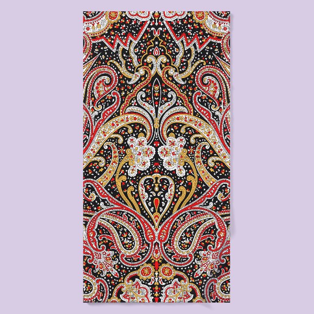 patrón paisley indio tradicional (Toalla de baño)