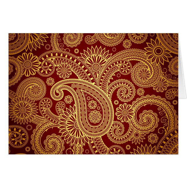 Patrón Paisley, paisley persa, paisley oriental (Anverso (Horizontal))