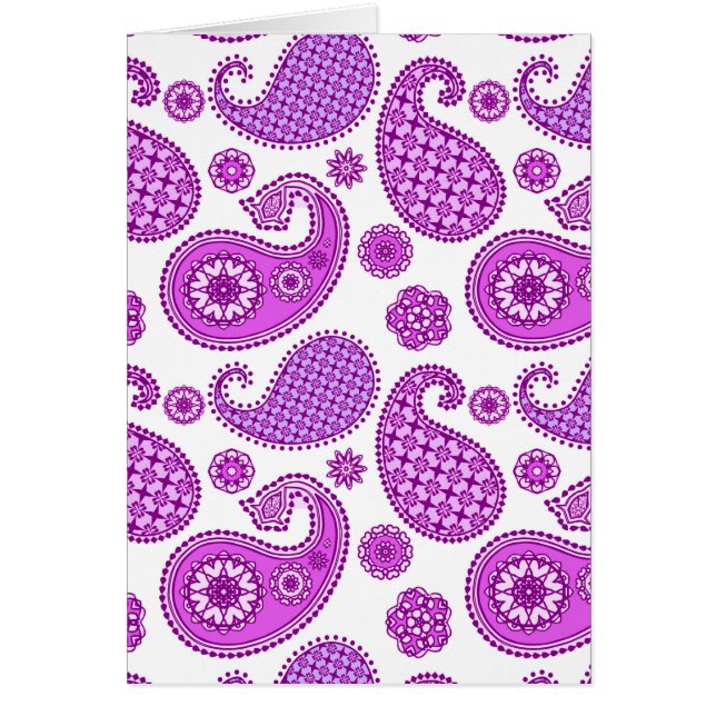 Patrón paisley, violeta, púrpura y blanca (Frente)
