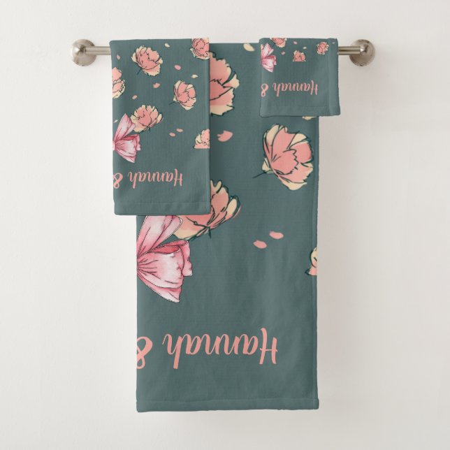 Patrón Peony Rosa y Bow (In situ)