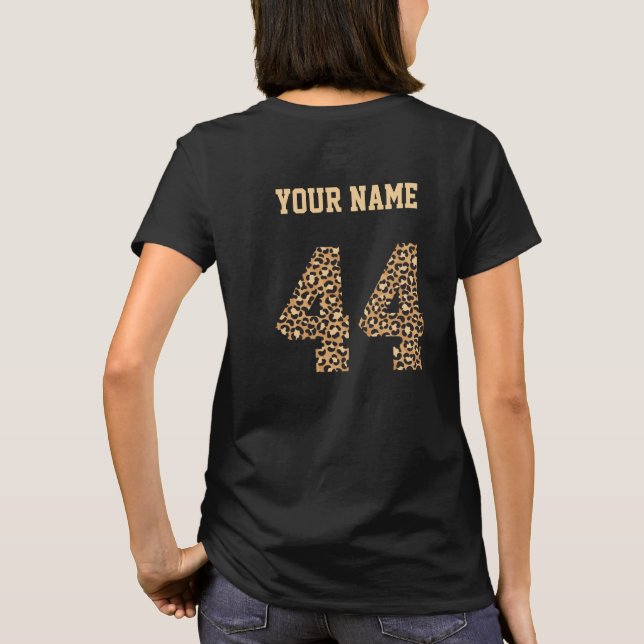 Patrón personalizado de chita número 44 camiseta (Reverso)