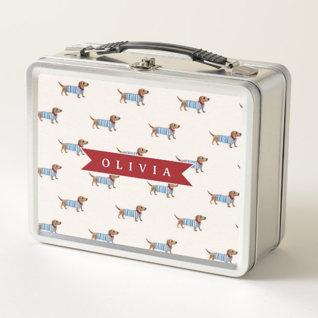 Patrón Personalizado de Perro Dachshund Lindo y El (Anverso)