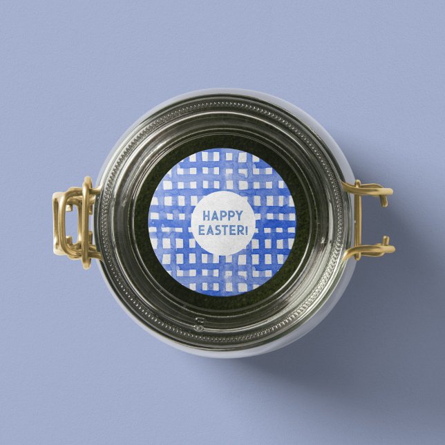 Patrón perwinkle plaid Pegatina de Pascua (Subido por el creador)