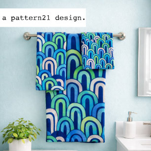 patrón pintado de escamas de pez de arco bohemio