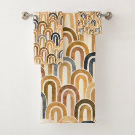 patrón pintado de escamas de pez de arco bohemio