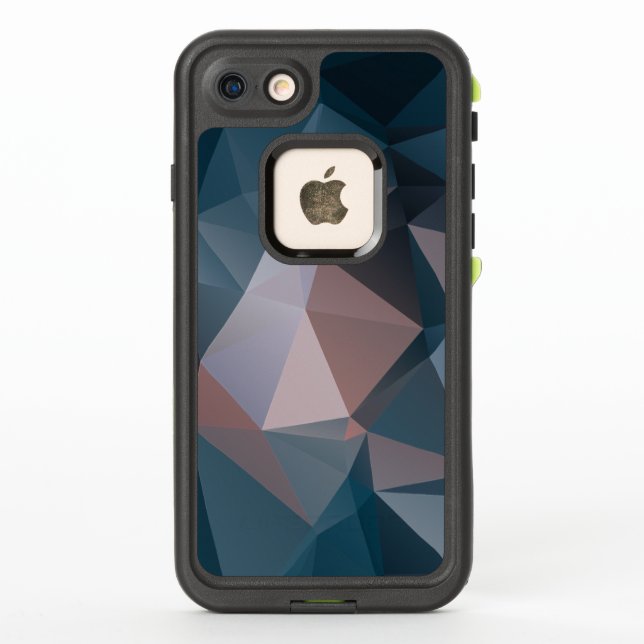 Patrón piramidal de resumen azul rosa (Reverso)