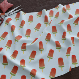 Patrón Popsicle de la sandía de verano Tela azul c