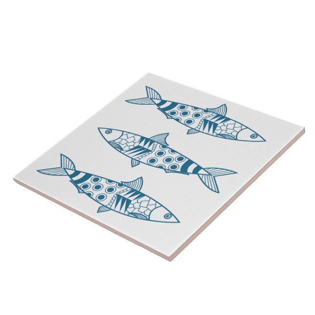 Patrón portugués de sardinas de Lisboa Azulejos bl