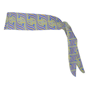 Patrón Psicodélico Azul Amarillo Salvaje