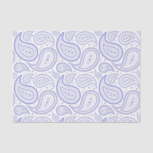 Patrón real azul paisley sobre papel blanco