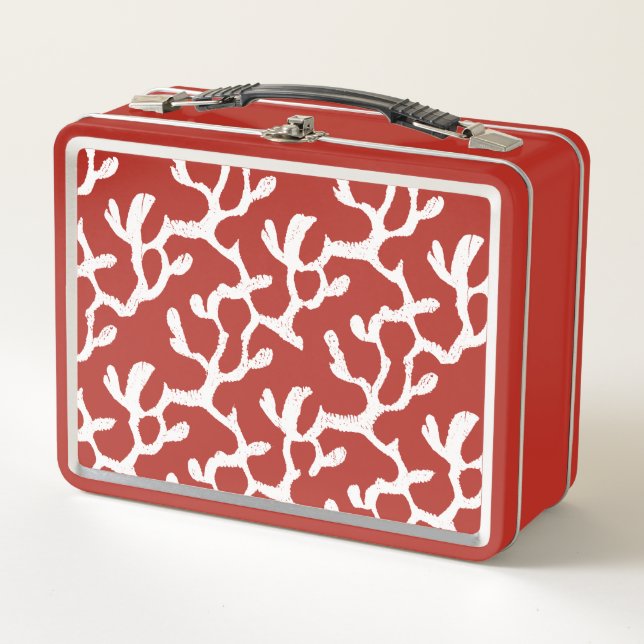 Patrón Repetidor Floral Rojo Y Blanco (Anverso)