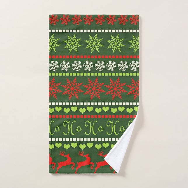 Patrón repetitivo de Navidad (Toalla de mano)
