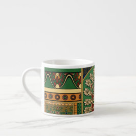 Patrón retro asiático taza de espresso gigante