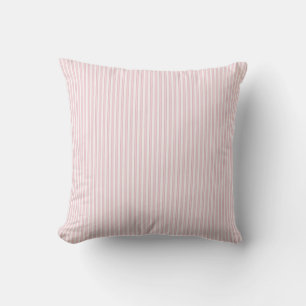 Patrón retro blanco rosado rayado #2 - almohada