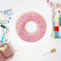 Patrón Retro Colorido de Donas Minimalista Fiesta