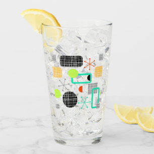 Patrón retro de estreno atómico moderno de media
