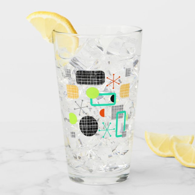 Patrón retro de estreno atómico moderno de mediado (Anverso (hielo))