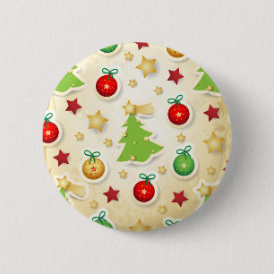 patrón retro de navidades, botón