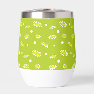 Patrón Retro de Primavera de Margarita con Lunares