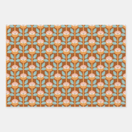 Patrón retro de verano de los años 70 | Hojas de p