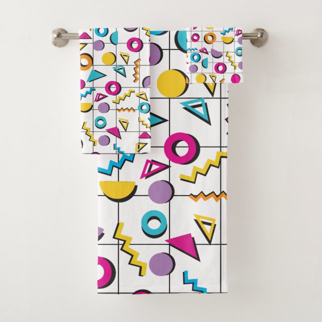 Patrón retro geométrico de los años 80 (In situ)