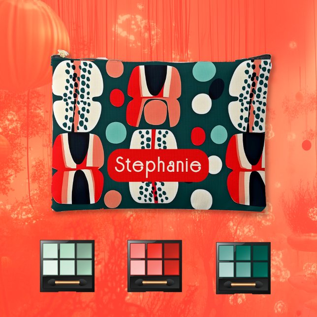 Patrón retro nórdico en la bolsa accesoria verde p (Subido por el creador)