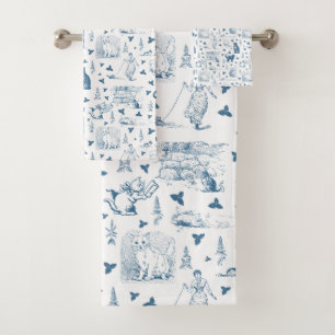 Patrón retro vintage de la tela Cat Catnip Azul bl