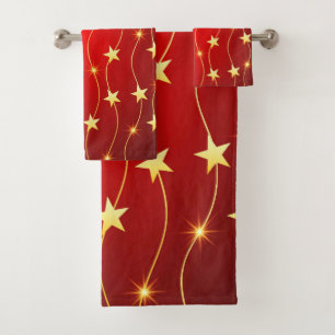 Patrón rojo de rubí adorado por estrella