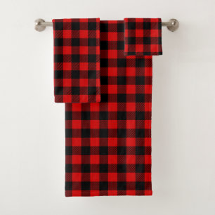 Patrón rojo negro lumberjack búfalo revestido