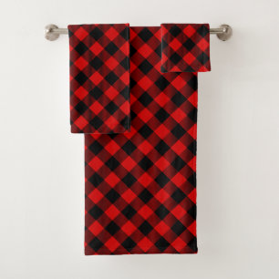 Patrón rojo negro lumberjack búfalo revestido