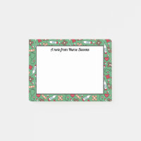 Patrón rojo verde lindo - Nota de la enfermera