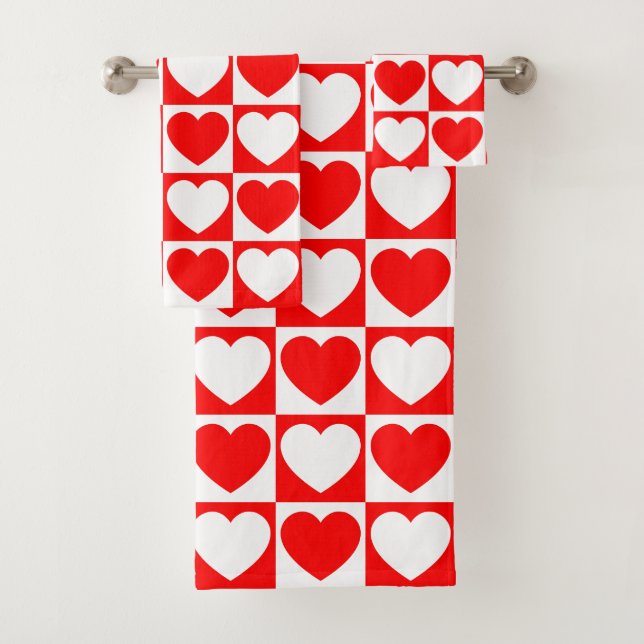 Patrón rojo y blanco controlado con corazón (In situ)