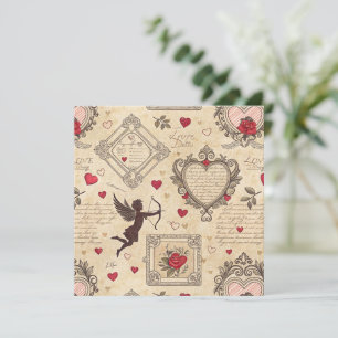 Patrón romántico de Cupido de Vintage (8)
